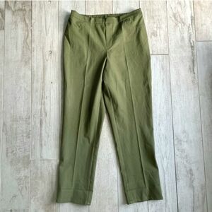 Isaac Mizrah Live! | Straight Leg Trousers Olive Green 12